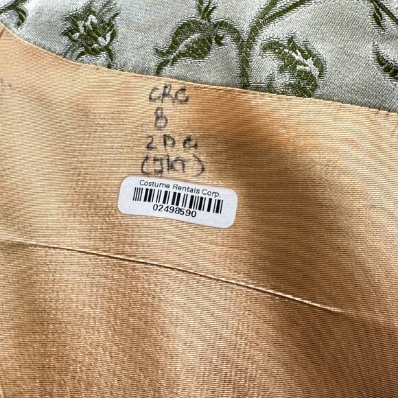 Vintage 1950s Leslie Fay Green Chinese Silk Brocade Dress Jacket Set 2pc Floral - Picture 11 of 16